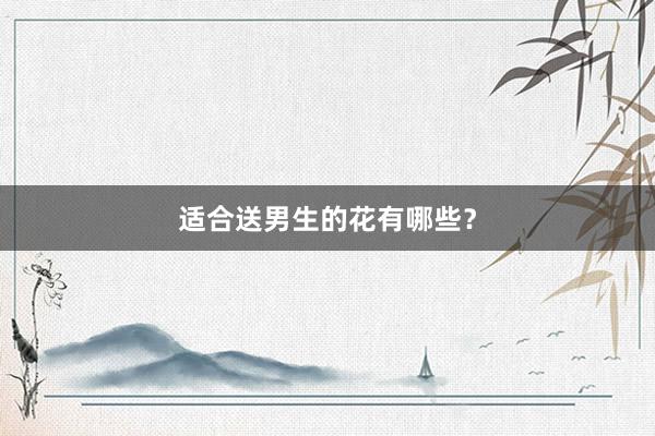 适合送男生的花有哪些？